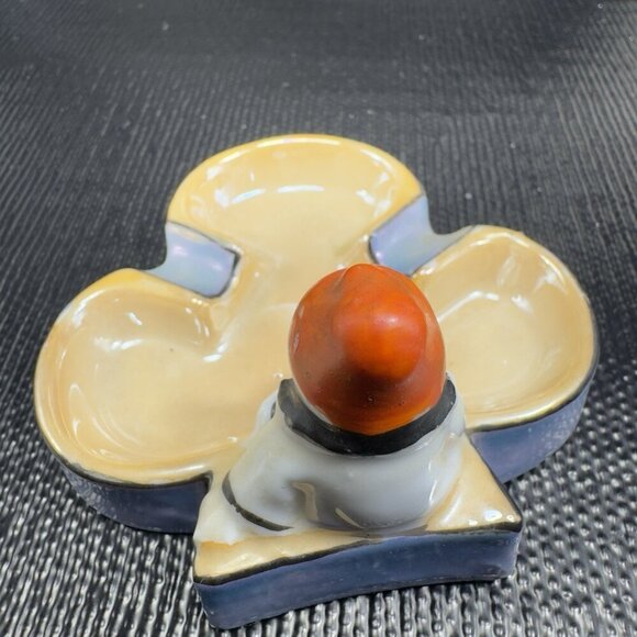 VINTAGE JAPAN CLOWN PIXIE LUSTERWARE ASHTRAY PLAYING CARD CLUB TRINKET DISH - Picture 13 of 13